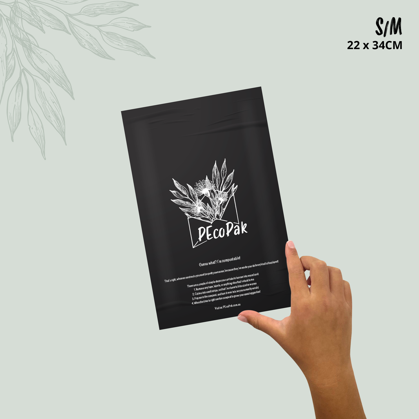 22x34cm - Small/Medium Compostable Mailing Satchel Packs