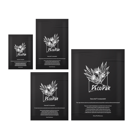 Sample Pack of S to L Compostable Mailing Satchels